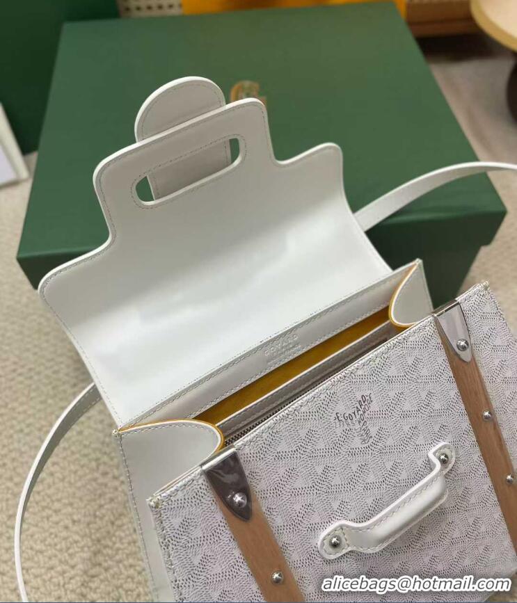 Cheap Discount Goyard Original Saigon Tote Bag With Strap PM 8942 White
