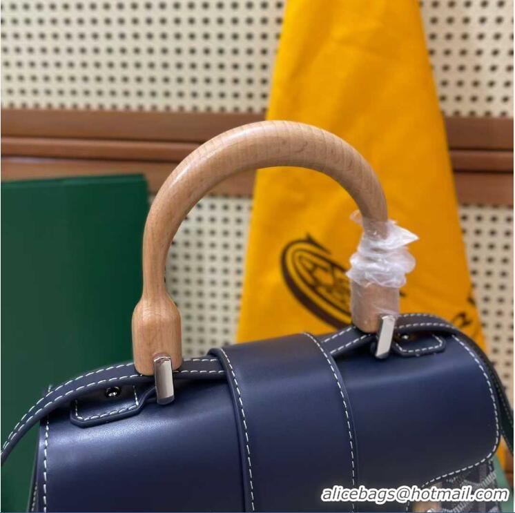 Top Grade Goyard Original Saigon Tote Bag With Strap PM 8942 Navy Blue