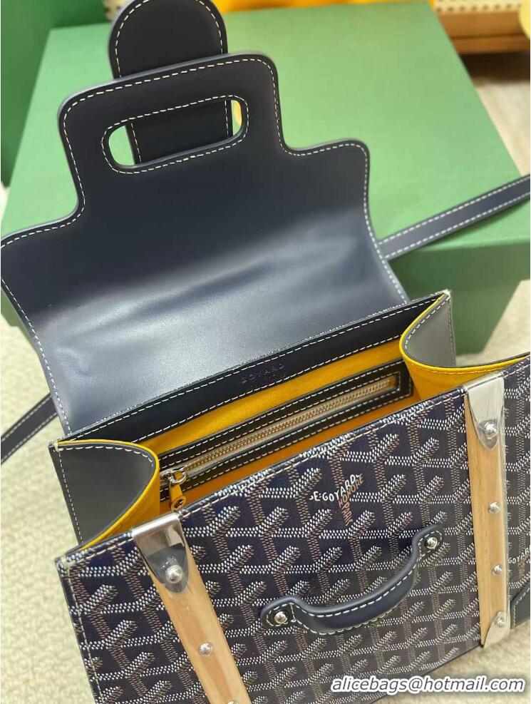 Top Grade Goyard Original Saigon Tote Bag With Strap PM 8942 Navy Blue