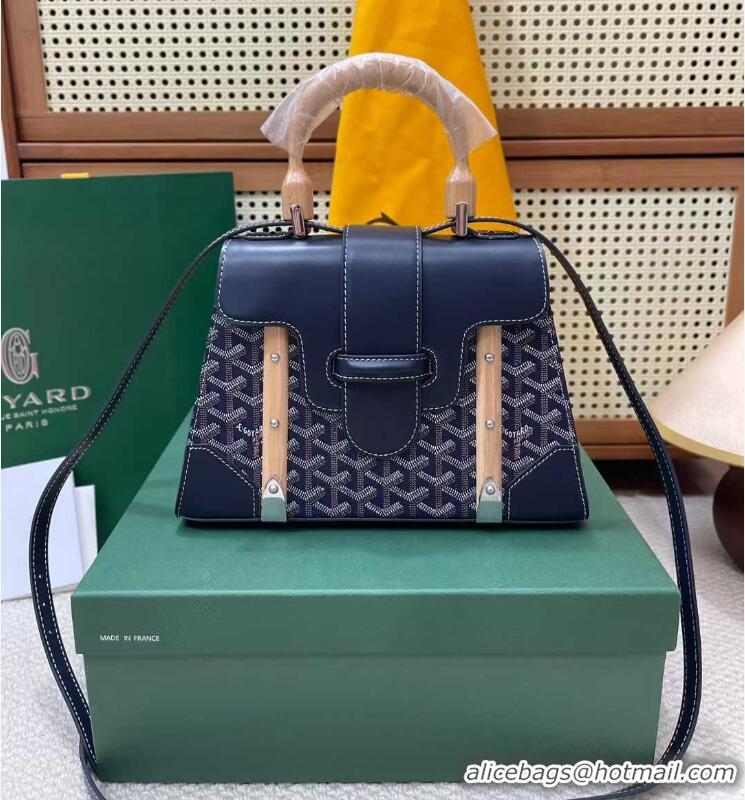 Top Grade Goyard Original Saigon Tote Bag With Strap PM 8942 Navy Blue