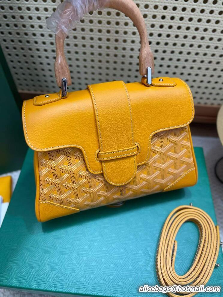 ​High Quality Goyard Original Saigon Tote Bag With Strap Mini 8942 Yellow