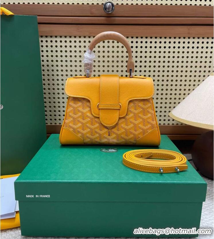 ​High Quality Goyard Original Saigon Tote Bag With Strap Mini 8942 Yellow
