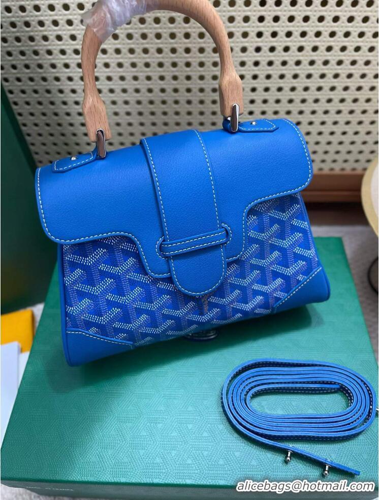Well Crafted Goyard Original Saigon Tote Bag With Strap Mini 8942 Light Blue