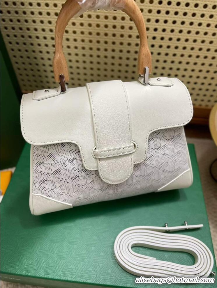 Promotional Goyard Original Saigon Tote Bag With Strap Mini 8942 White