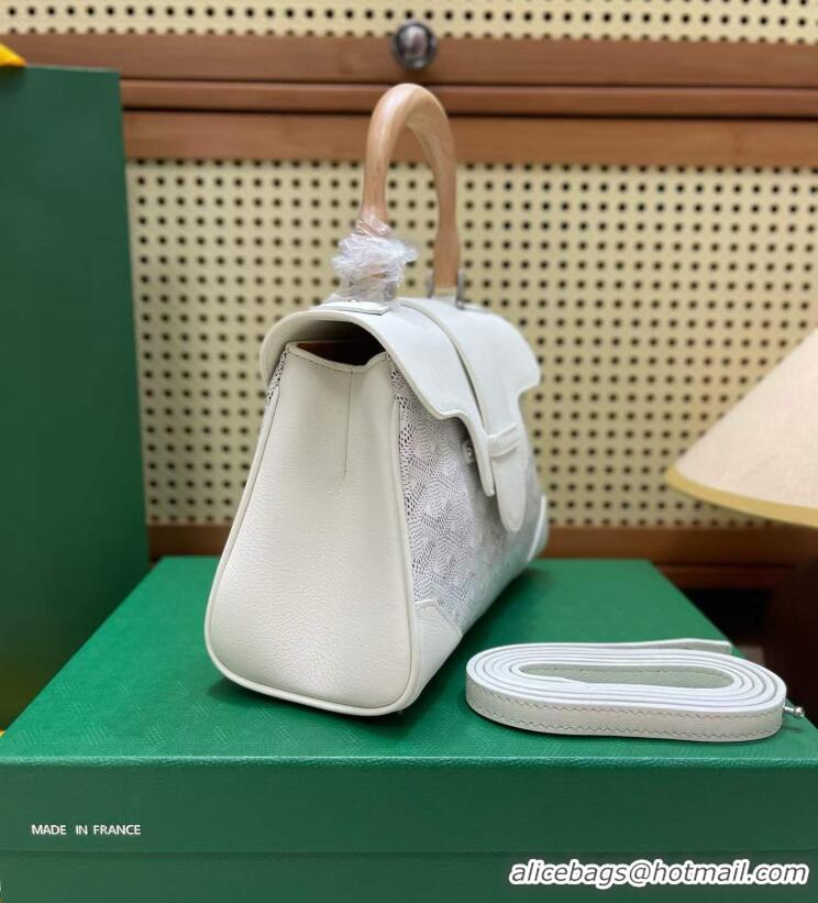 Promotional Goyard Original Saigon Tote Bag With Strap Mini 8942 White