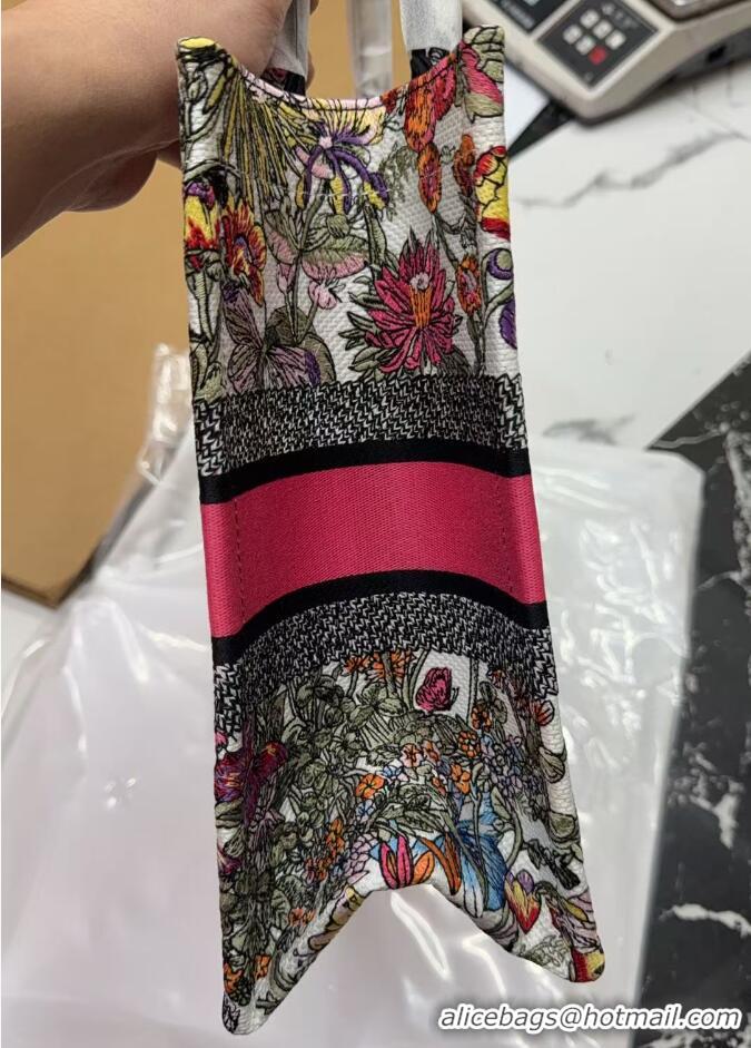 Promotional MEDIUM DIOR BOOK TOTE White Multicolor Mexico Millefiori Embroidery M1296ZEBJ