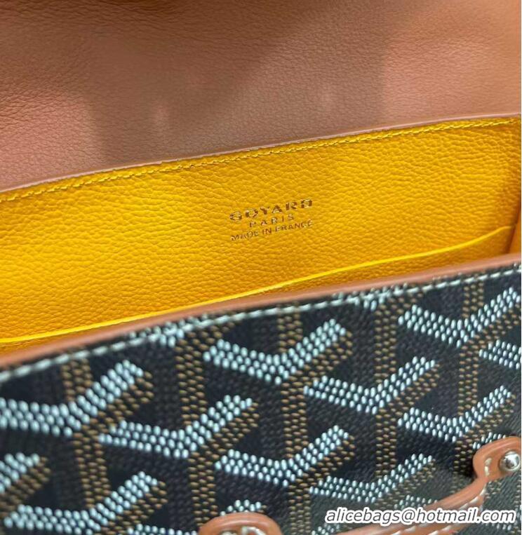 Super Quality Goyard Original Saigon Tote Bag With Strap Mini 8942 Black And Tan