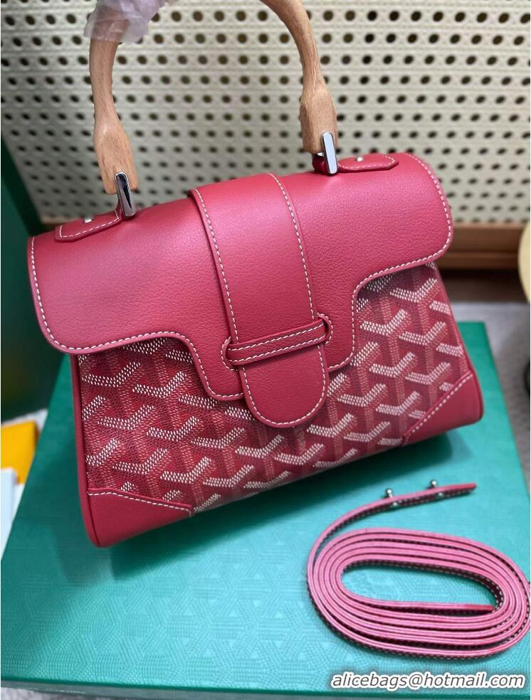 Top Quality Goyard Original Saigon Tote Bag With Strap Mini 8942 Red