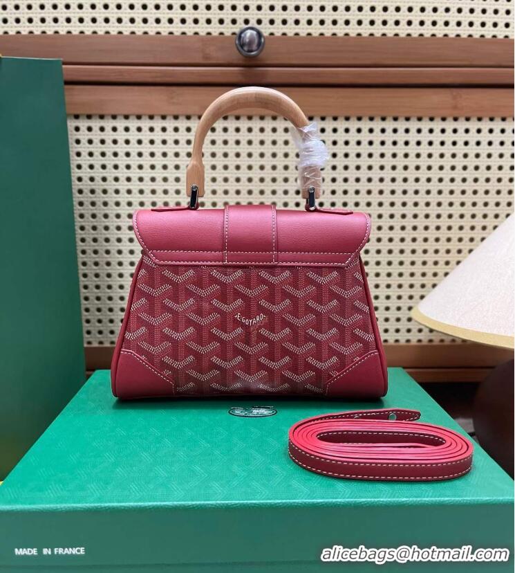 Top Quality Goyard Original Saigon Tote Bag With Strap Mini 8942 Red