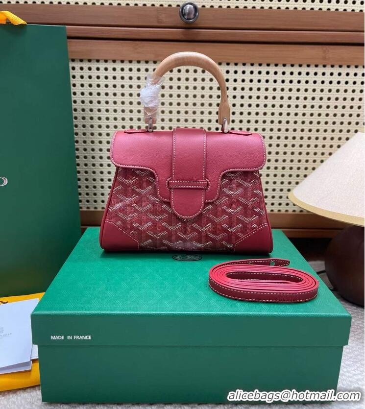 Top Quality Goyard Original Saigon Tote Bag With Strap Mini 8942 Red