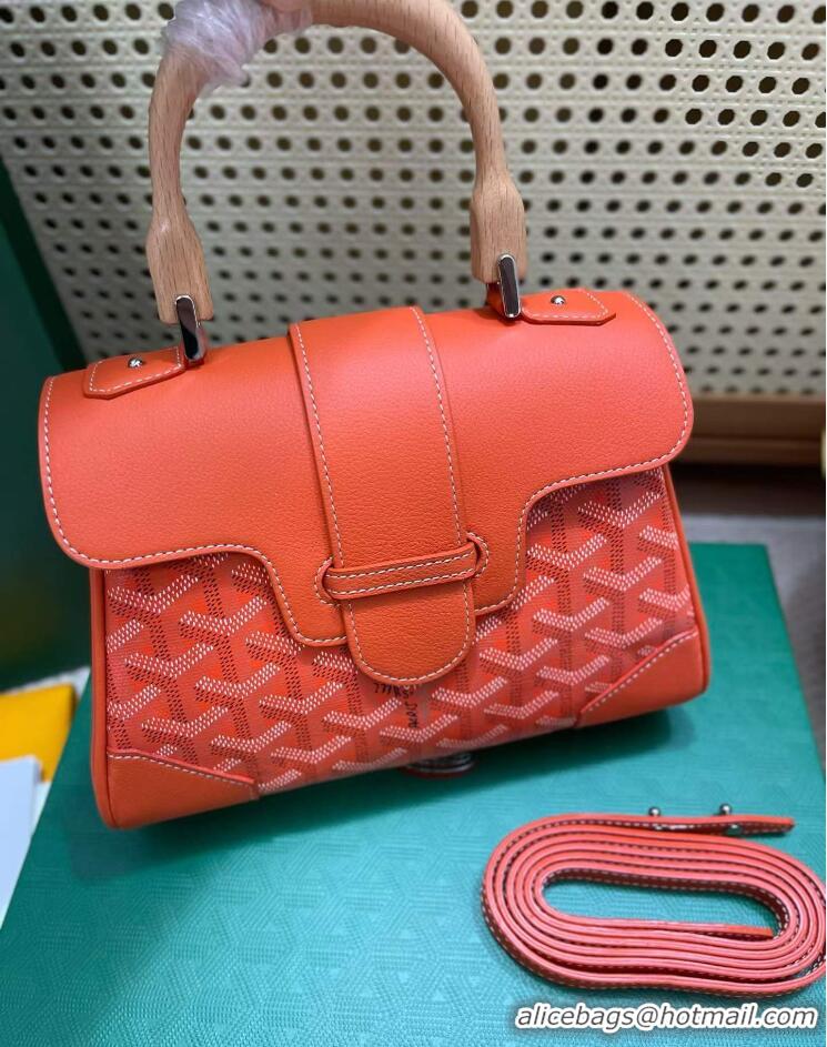 Inexpensive Goyard Original Saigon Tote Bag With Strap Mini 8942 Orange
