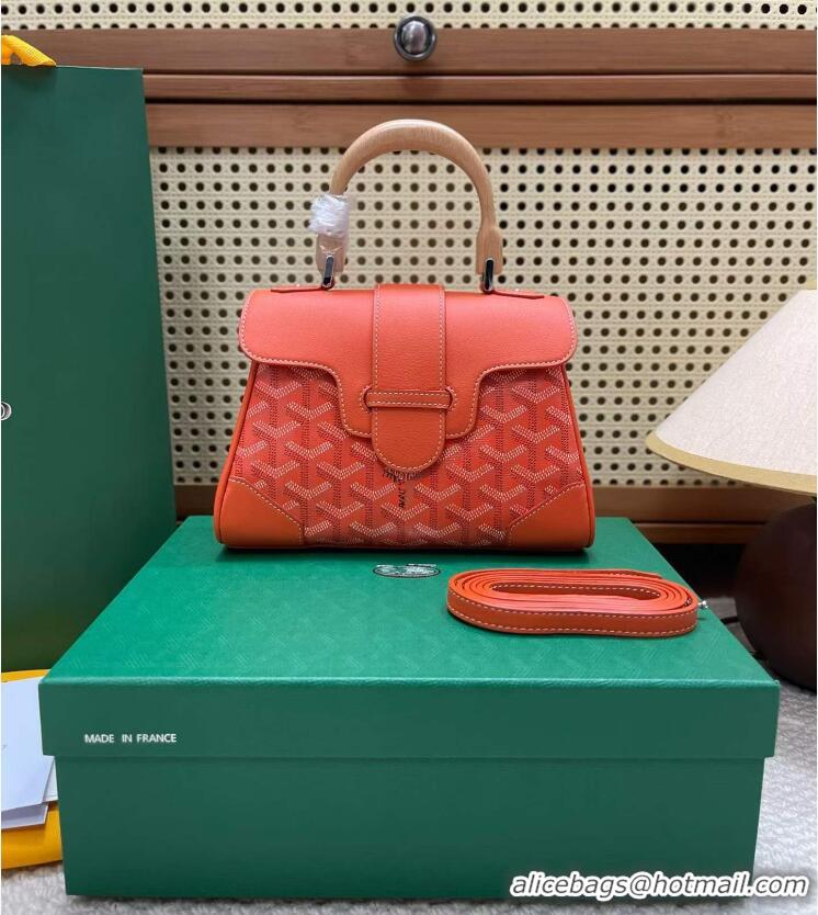 Inexpensive Goyard Original Saigon Tote Bag With Strap Mini 8942 Orange