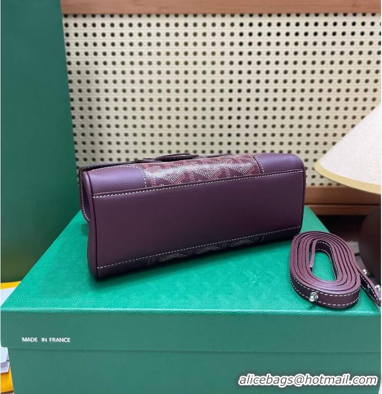 Low Cost Goyard Original Saigon Tote Bag With Strap Mini 8942 Burgundy