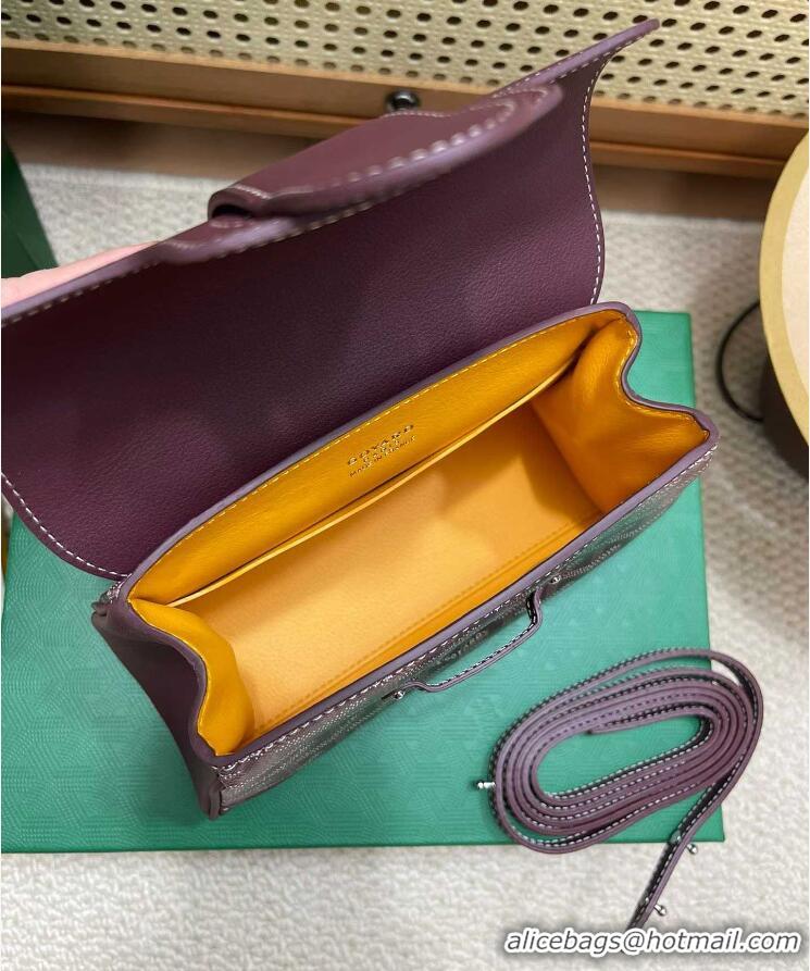 Low Cost Goyard Original Saigon Tote Bag With Strap Mini 8942 Burgundy