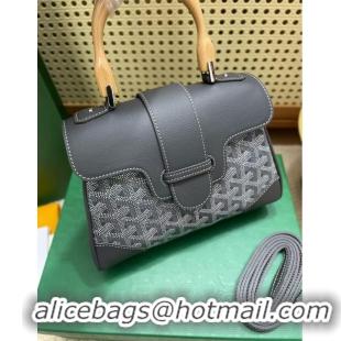 2017 New Goyard Original Saigon Tote Bag With Strap Mini 8942 Dark Grey