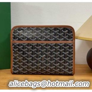 Hot Sell Goyard Toiletry Bag G8906 Black And Tan