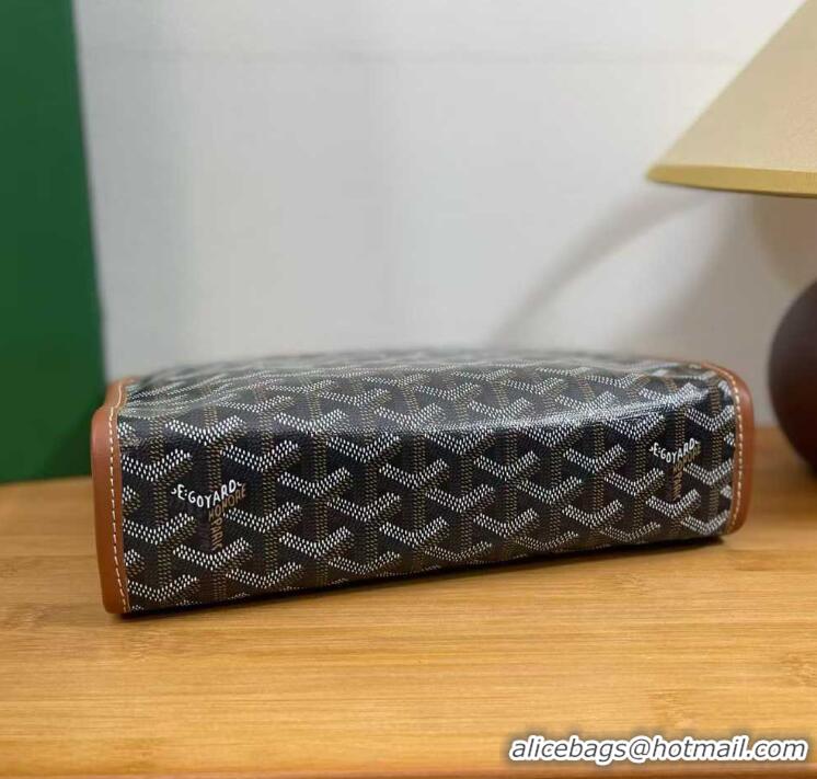 Hot Sell Goyard Toiletry Bag G8906 Black And Tan