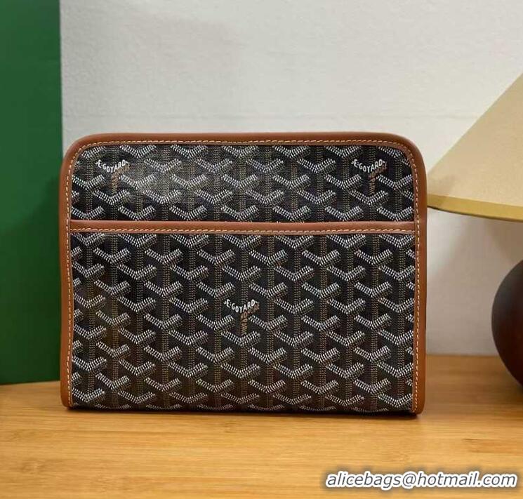 Hot Sell Goyard Toiletry Bag G8906 Black And Tan
