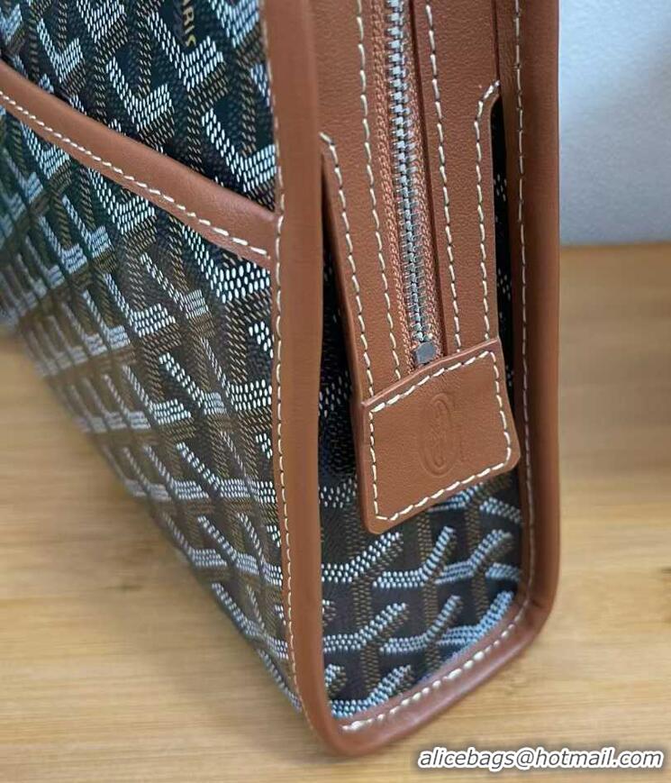 Hot Sell Goyard Toiletry Bag G8906 Black And Tan