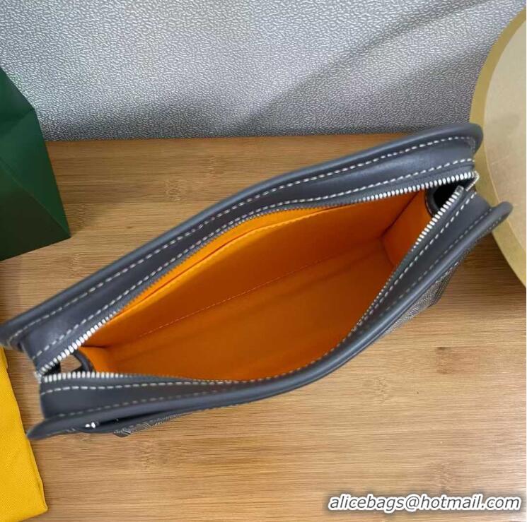 Buy Cheapest Goyard Toiletry Bag G8906 Dark Grey