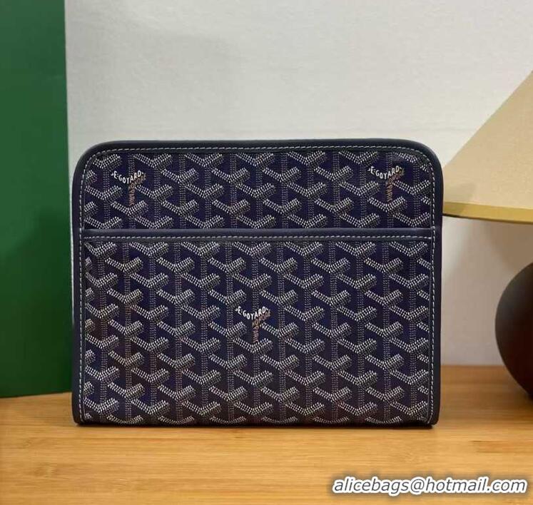 Fashion Show Collection Goyard Toiletry Bag G8906 Navy Blue