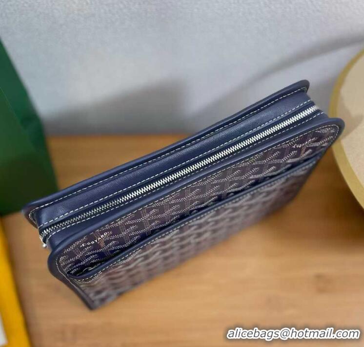 Fashion Show Collection Goyard Toiletry Bag G8906 Navy Blue