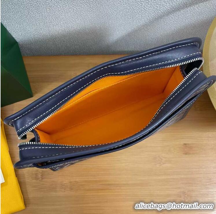 Fashion Show Collection Goyard Toiletry Bag G8906 Navy Blue