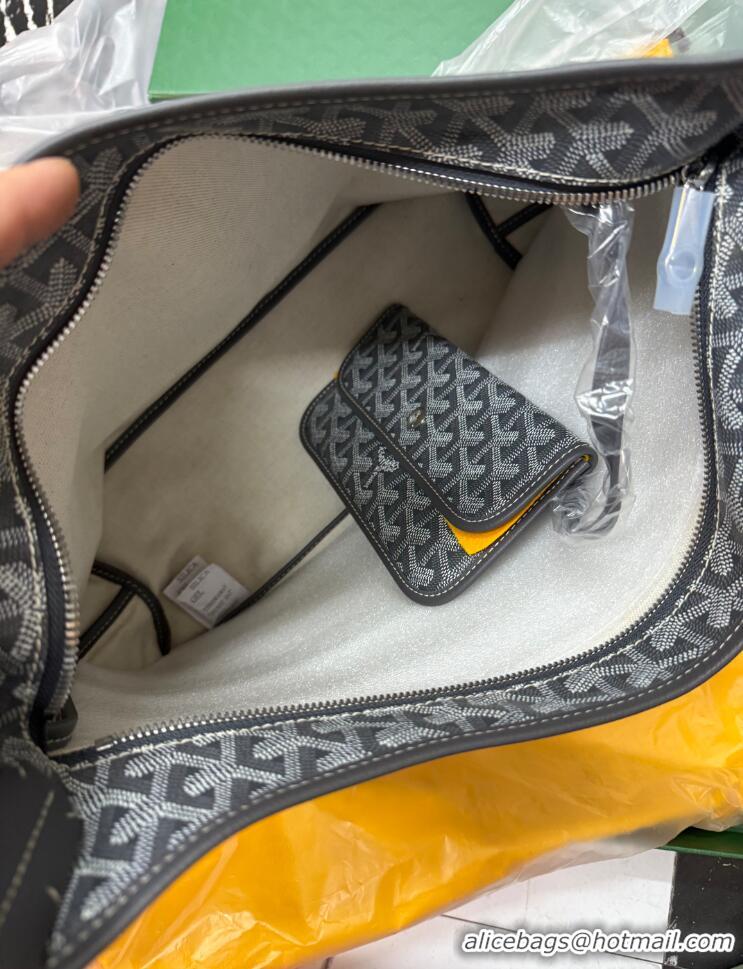 Top Grade Goyard Boheme Hobo Bag with Pink Heart 020223 Grey 2024