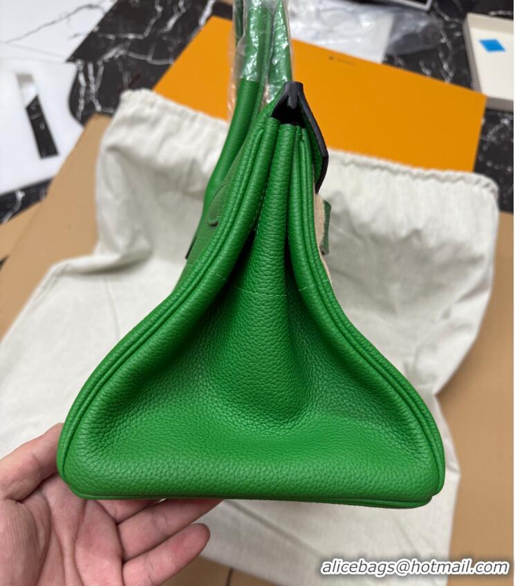 Well Crafted Hermes Shoulder Birkin 42 JPG Bag in Togo Leather H042 Green/Gold 2024 (Half Handmade)