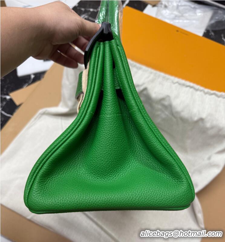 Well Crafted Hermes Shoulder Birkin 42 JPG Bag in Togo Leather H042 Green/Gold 2024 (Half Handmade)