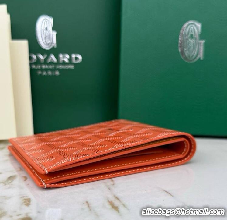 Free Shipping Goyard 8 Card Slots Billfold Wallet 020085a Orange