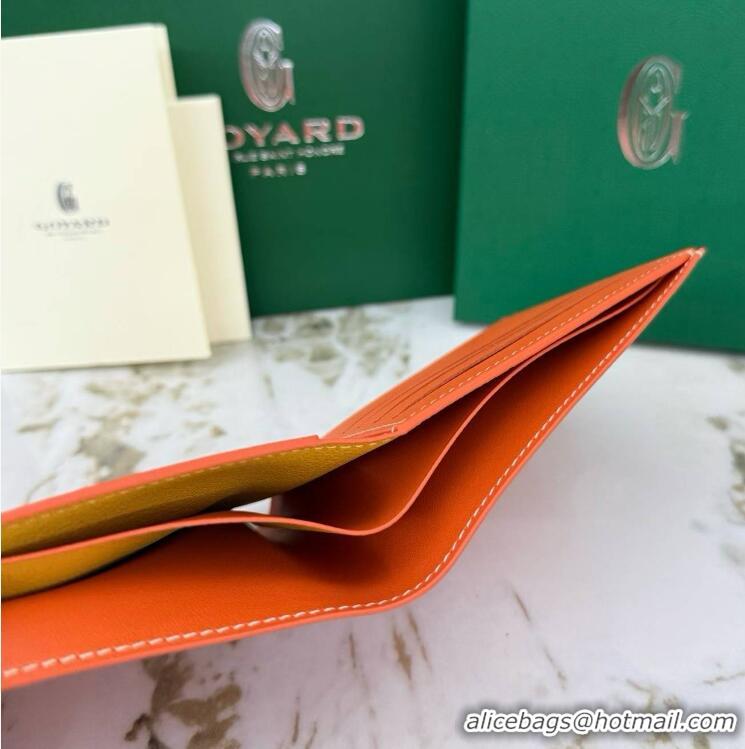 Free Shipping Goyard 8 Card Slots Billfold Wallet 020085a Orange