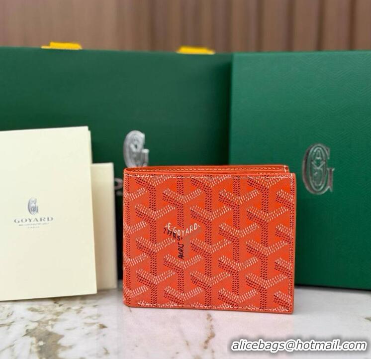 Free Shipping Goyard 8 Card Slots Billfold Wallet 020085a Orange