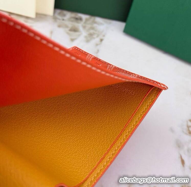 Free Shipping Goyard 8 Card Slots Billfold Wallet 020085a Orange