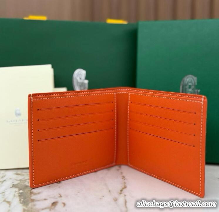 Free Shipping Goyard 8 Card Slots Billfold Wallet 020085a Orange