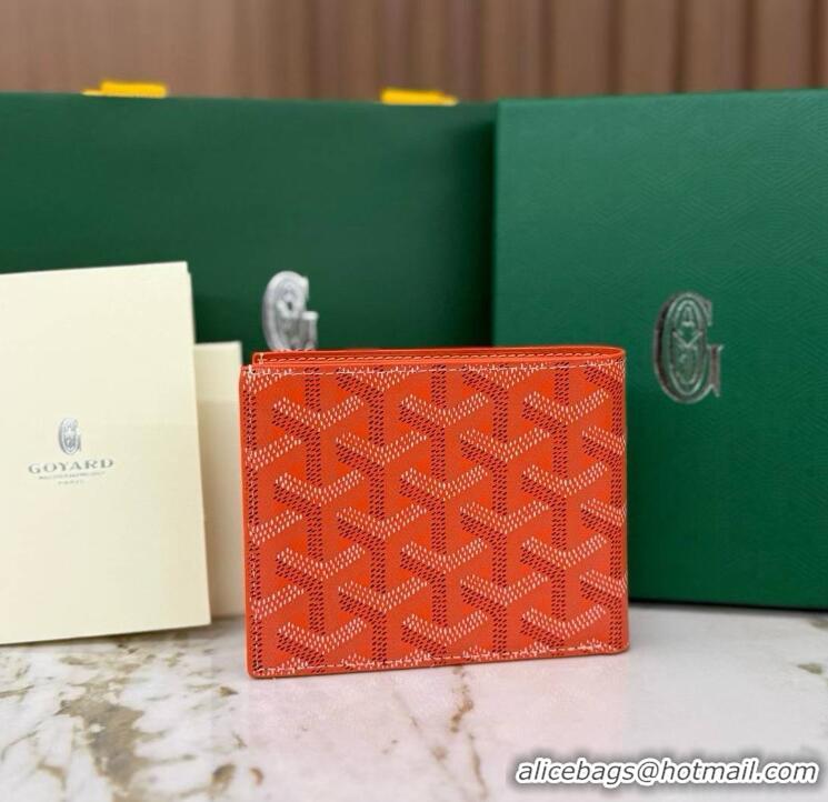 Free Shipping Goyard 8 Card Slots Billfold Wallet 020085a Orange