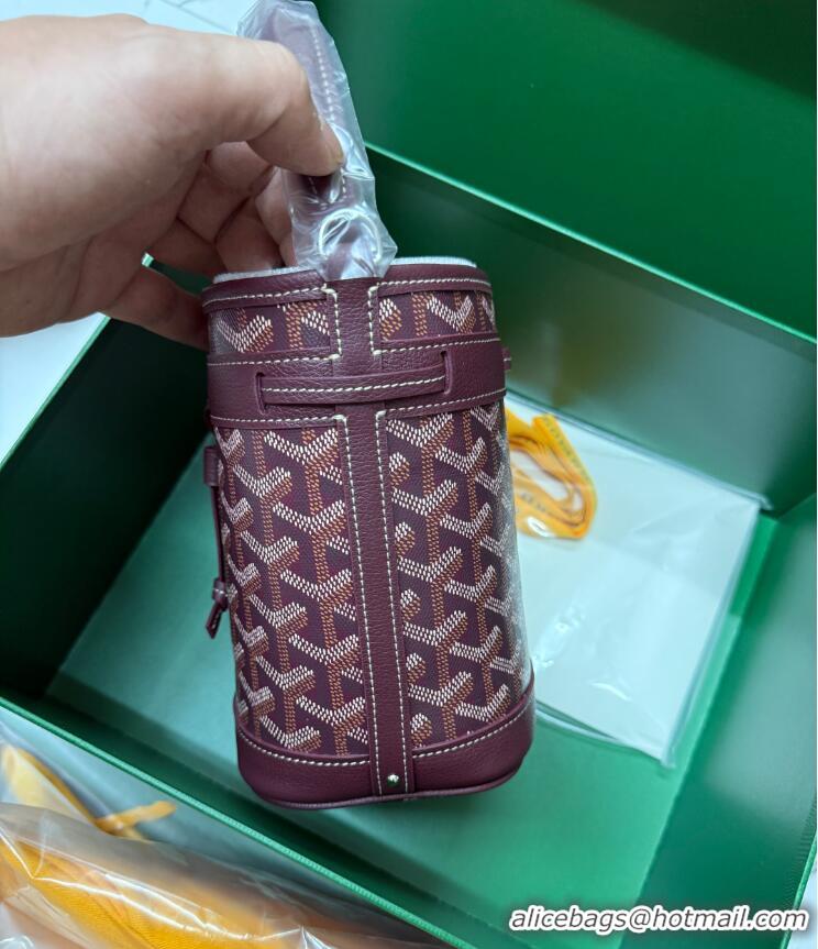 Popular Style Goyard Original Petit Flot Mini Bucket Bag G8716 Burgundy