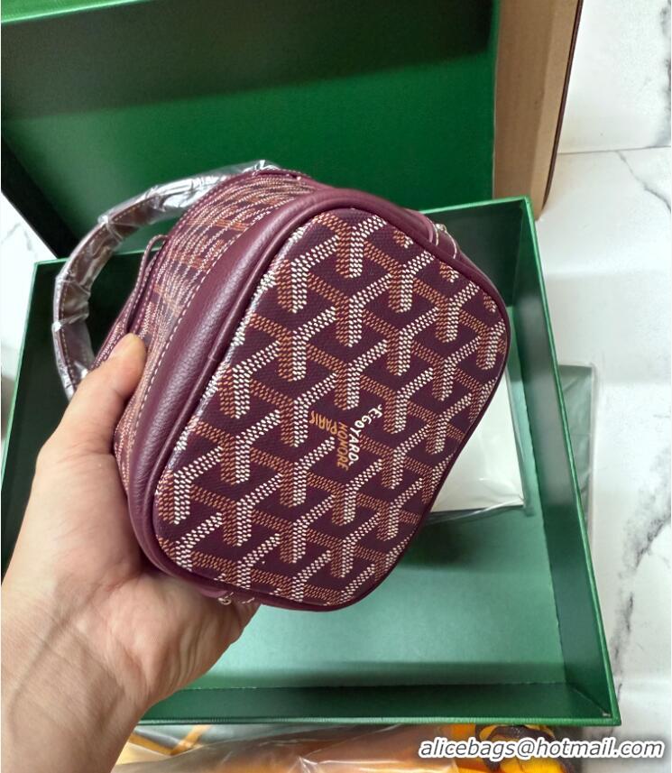 Popular Style Goyard Original Petit Flot Mini Bucket Bag G8716 Burgundy