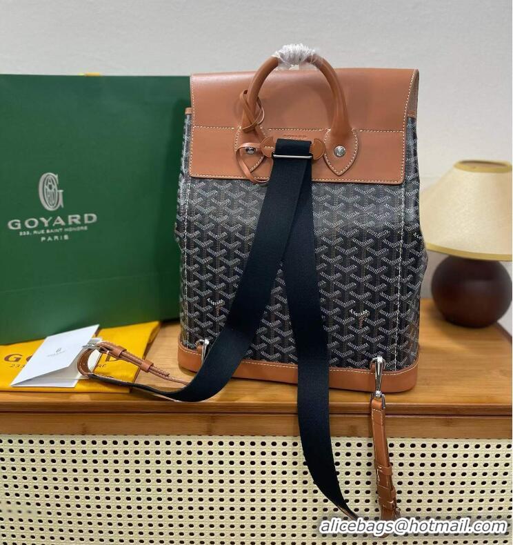 Newly Launched Goyard Alpin Original Backpack G8710 Black And Tan