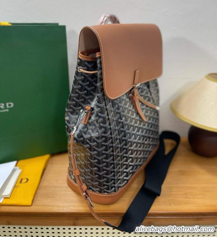 Newly Launched Goyard Alpin Original Backpack G8710 Black And Tan