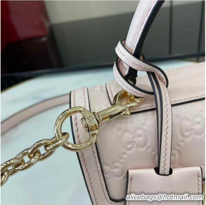 Inexpensive Gucci Padlock GG Leather Small top handle bag 848884 Pink 2025