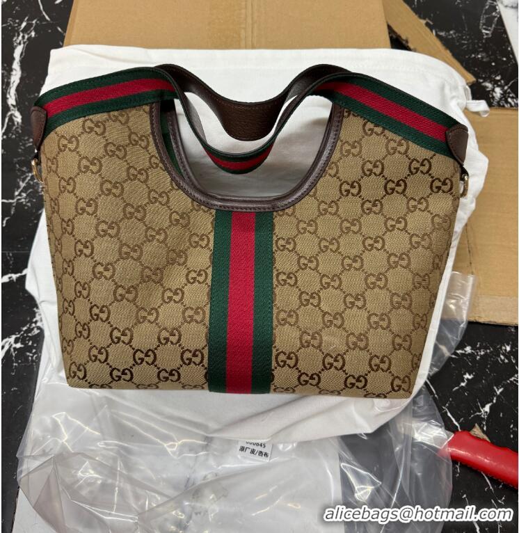 Buy Classic Gucci Giglio Small Tote Bag in GG Canvas 860845 Beige 2025