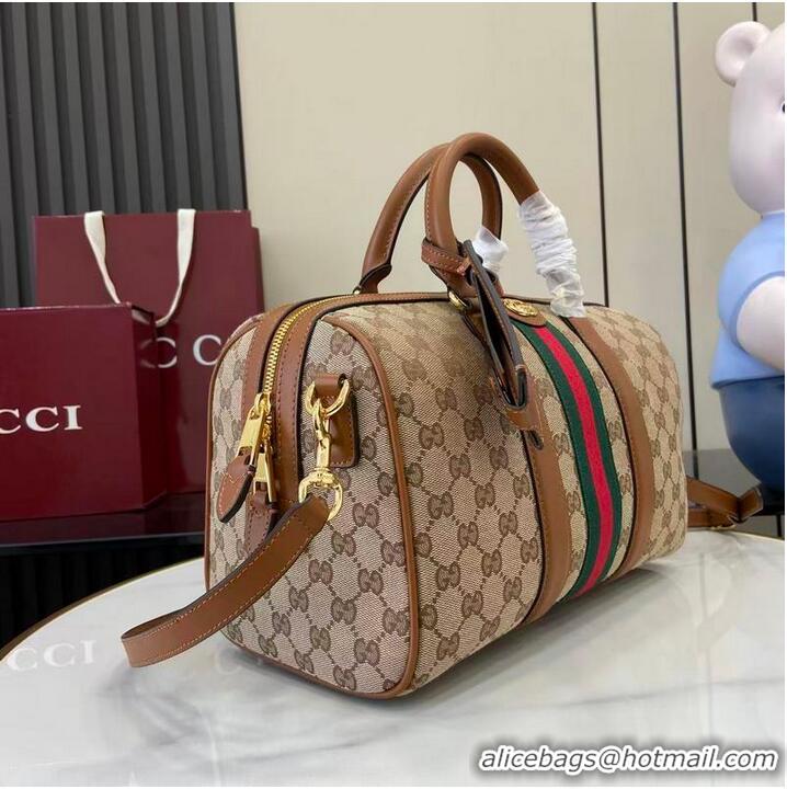 Grade Discount Gucci Ophidia medium boston bag in GG Canvas 857595 Beige/Brown 2026