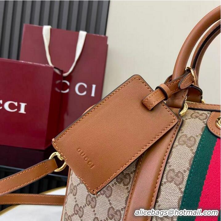 Grade Discount Gucci Ophidia medium boston bag in GG Canvas 857595 Beige/Brown 2026