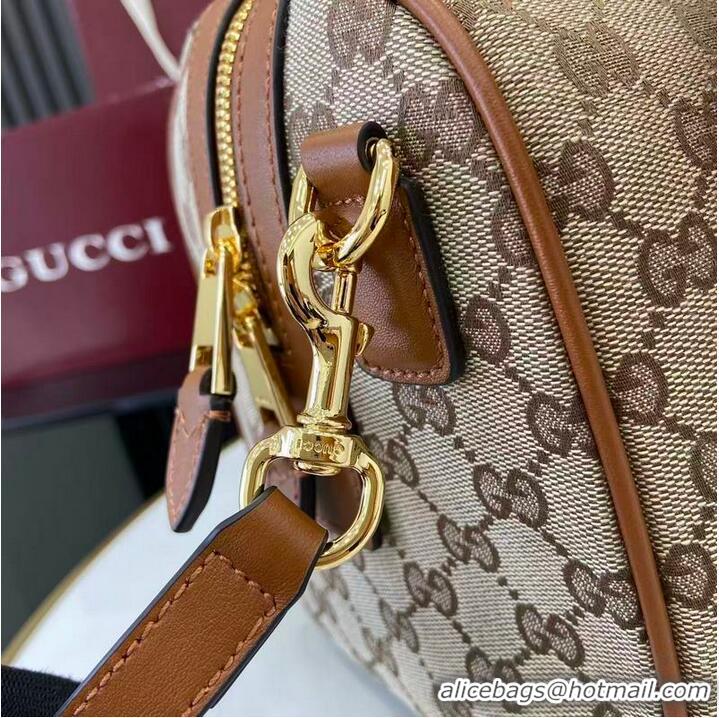 Grade Discount Gucci Ophidia medium boston bag in GG Canvas 857595 Beige/Brown 2026