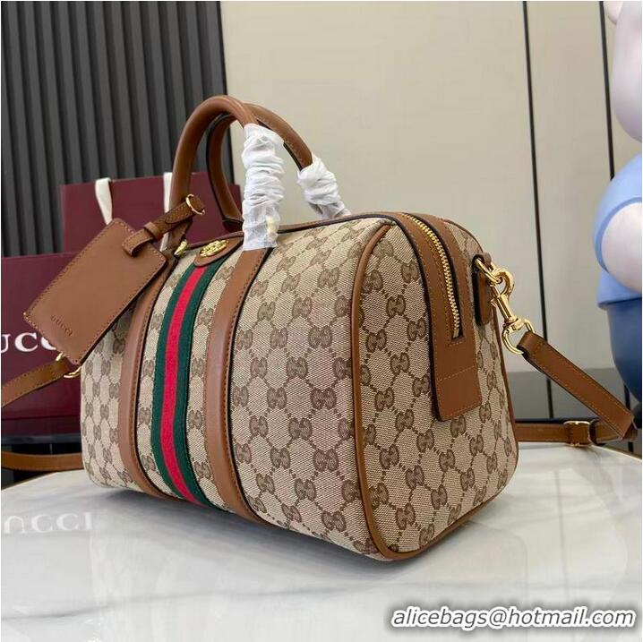 Grade Discount Gucci Ophidia medium boston bag in GG Canvas 857595 Beige/Brown 2026