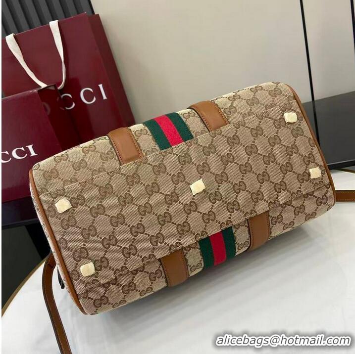 Grade Discount Gucci Ophidia medium boston bag in GG Canvas 857595 Beige/Brown 2026