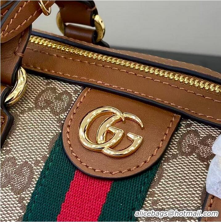 Grade Discount Gucci Ophidia medium boston bag in GG Canvas 857595 Beige/Brown 2026