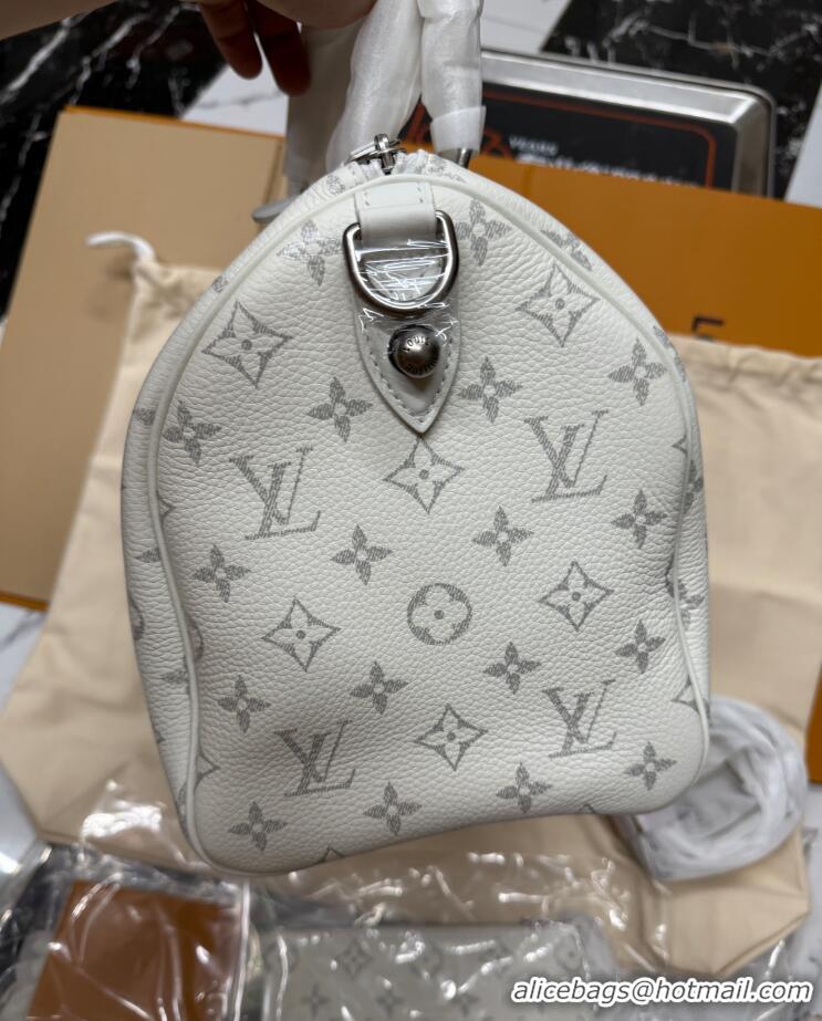 Promotional Louis Vuitton Speedy P9 Bandoulière 30 Bag in Motiph Leather M27144 White 2026