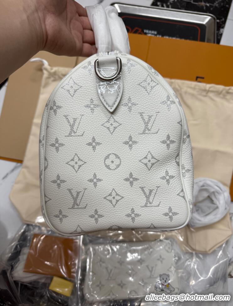 Promotional Louis Vuitton Speedy P9 Bandoulière 30 Bag in Motiph Leather M27144 White 2026